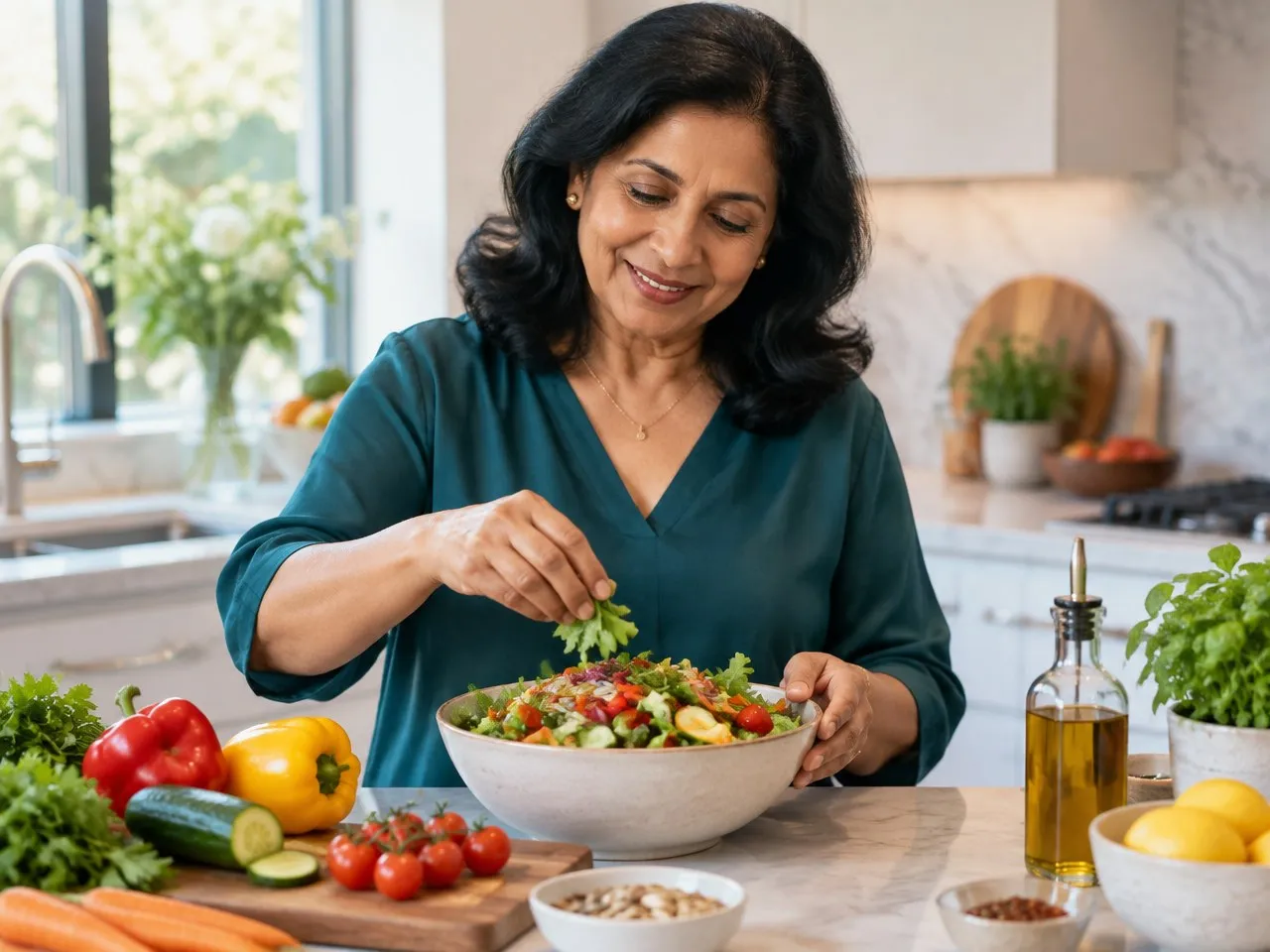 Person looking after their heart health through everyday habits