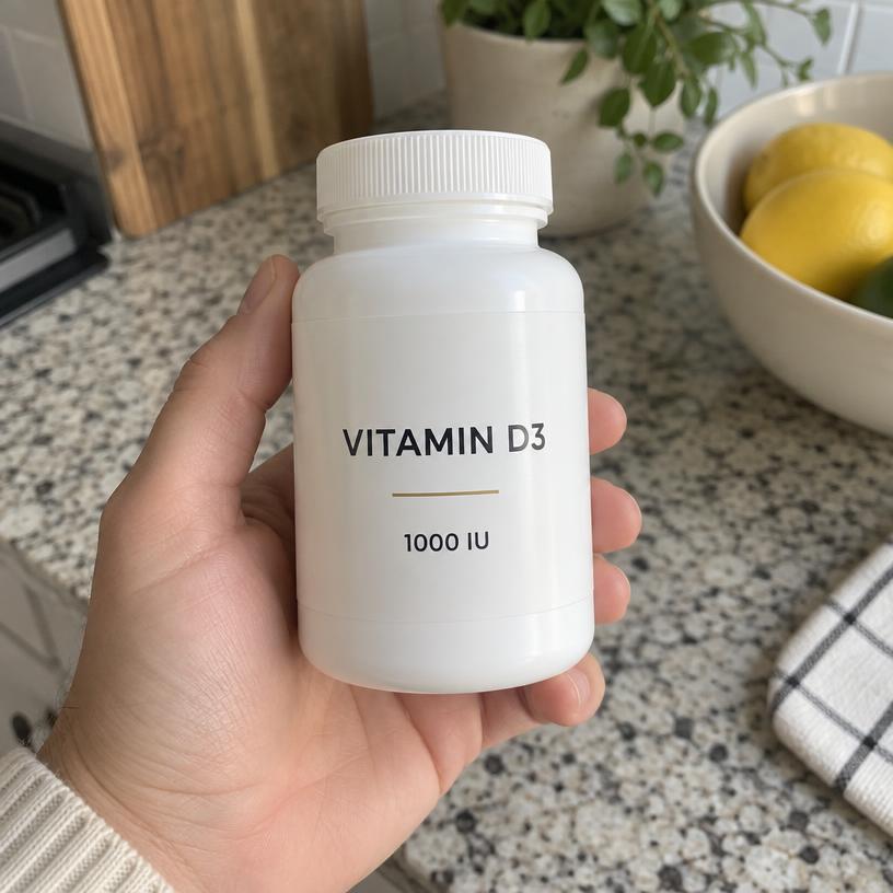 Photo of a supplement bottle label shared with Vita